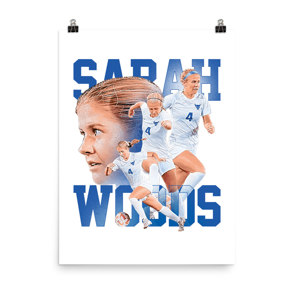 Buffalo - NCAA Women's Soccer : Sarah Woods - Player Collage Poster