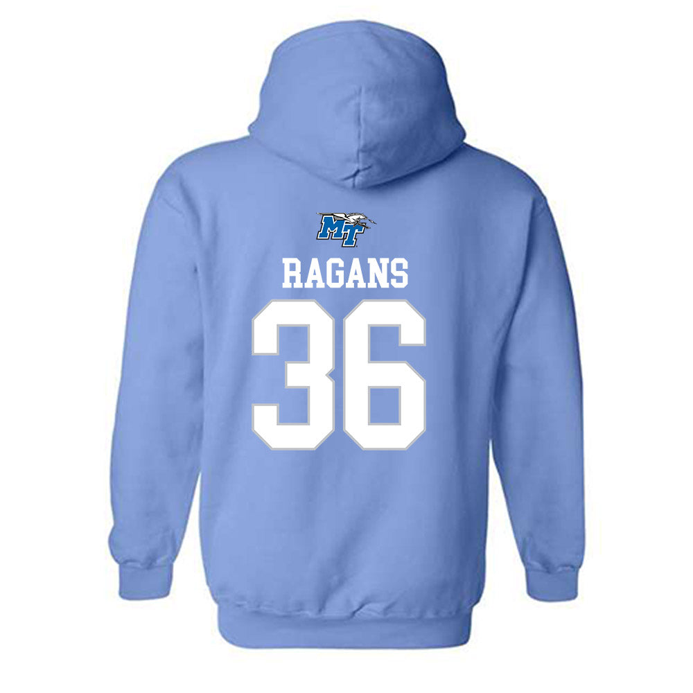 MTSU - NCAA Football : Christopher Ragans - Replica Shersey Hooded Sweatshirt-1
