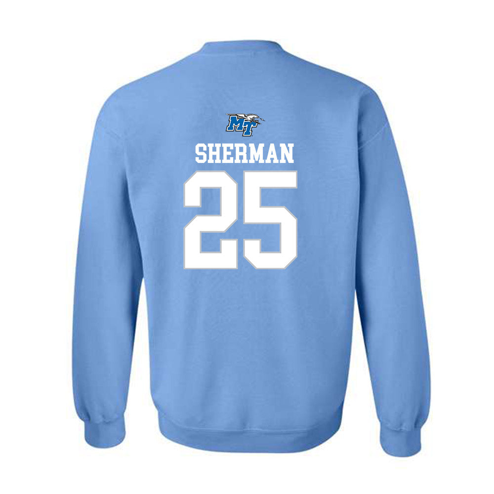 MTSU - NCAA Football : Ethan Sherman - Replica Shersey Crewneck Sweatshirt-1