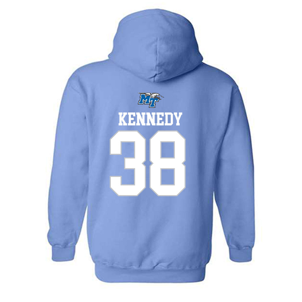 MTSU - NCAA Football : Locke Kennedy - Replica Shersey Hooded Sweatshirt-1