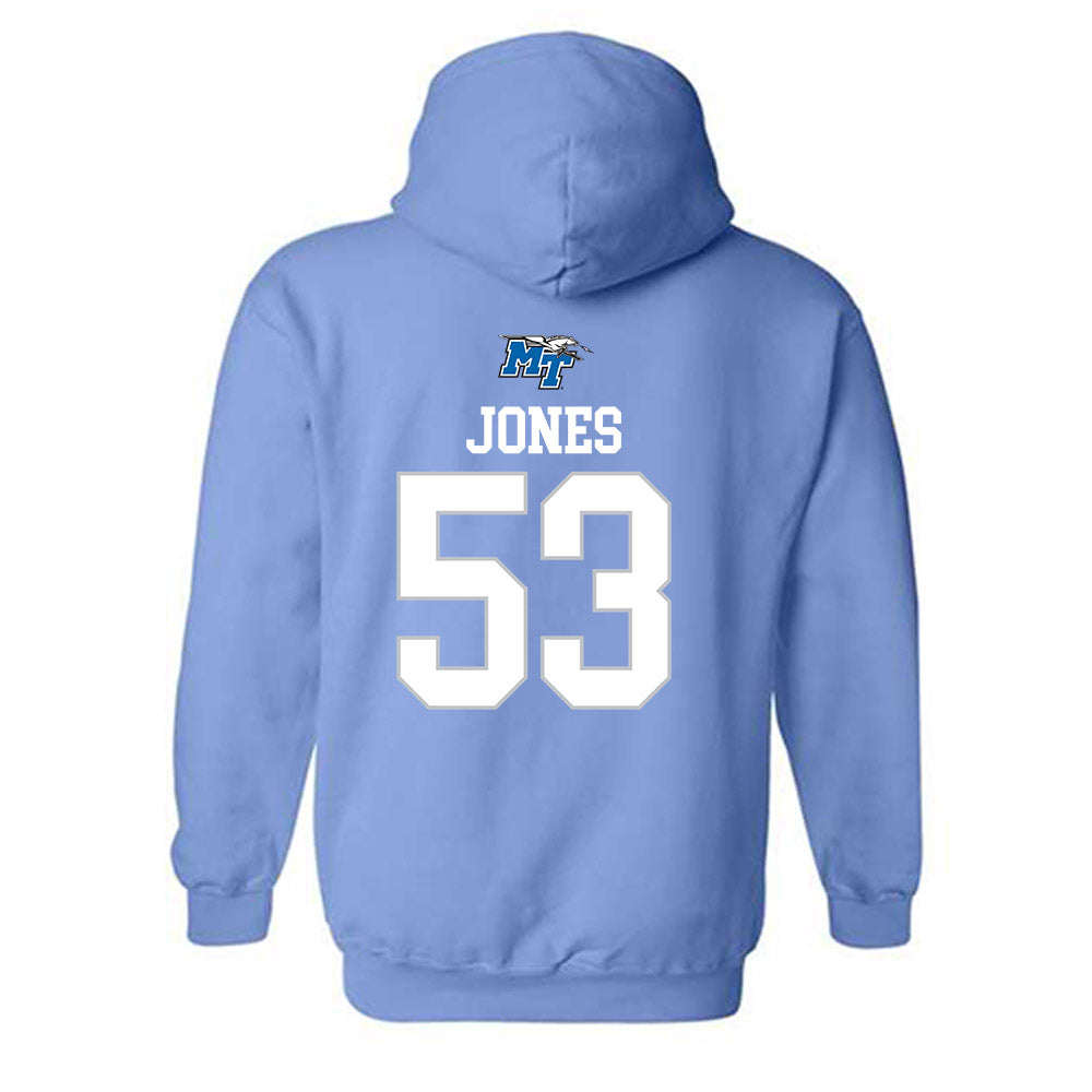 MTSU - NCAA Football : Roman Jones - Replica Shersey Hooded Sweatshirt-1