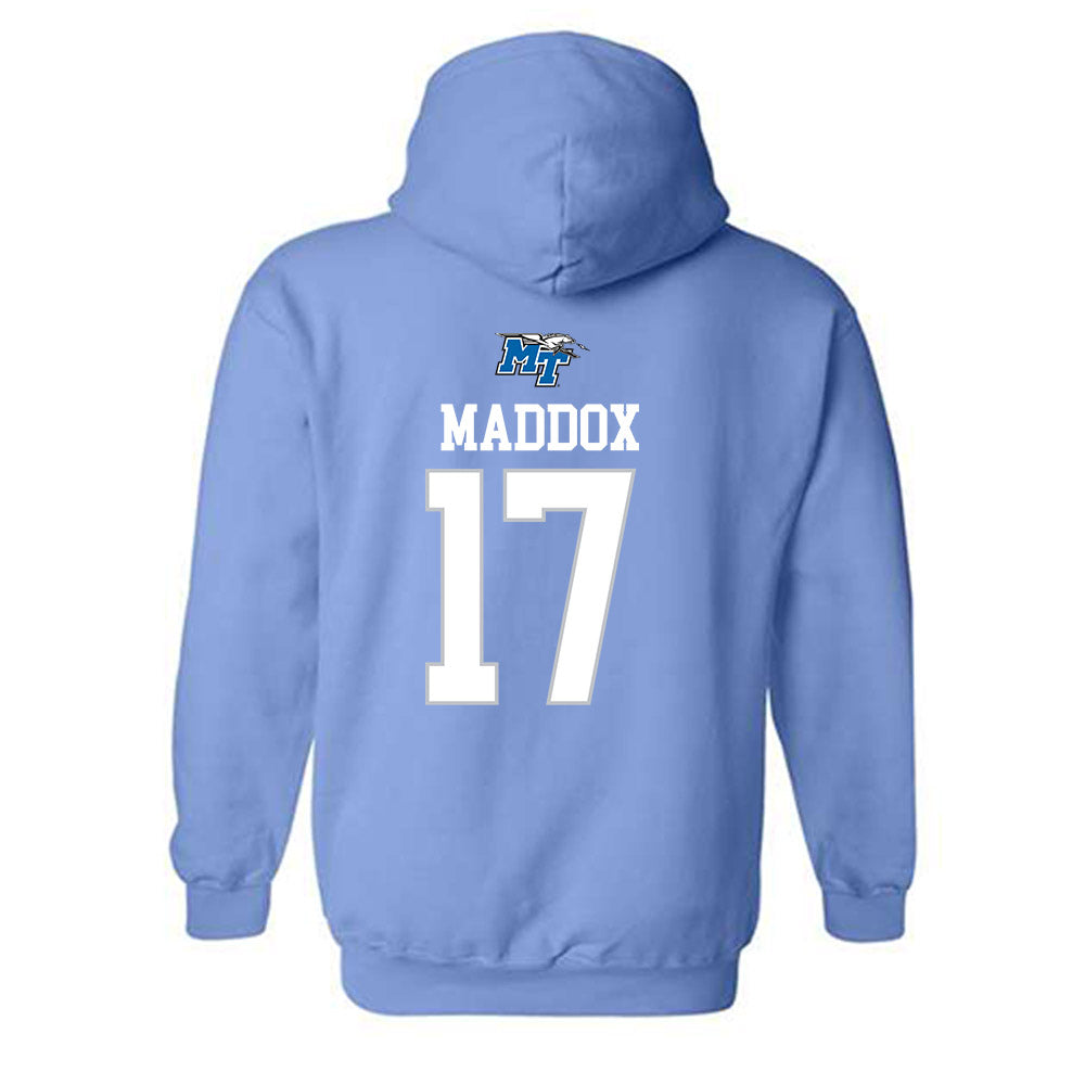 MTSU - NCAA Football : Bryson Maddox - Replica Shersey Hooded Sweatshirt-1