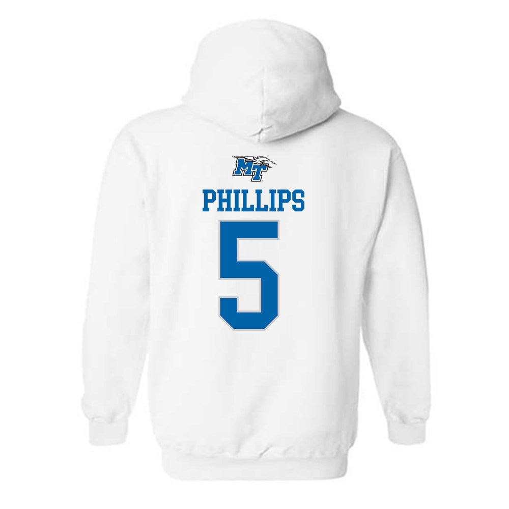 MTSU - NCAA Women's Soccer : Hailey Phillips - Replica Shersey Hooded Sweatshirt-1