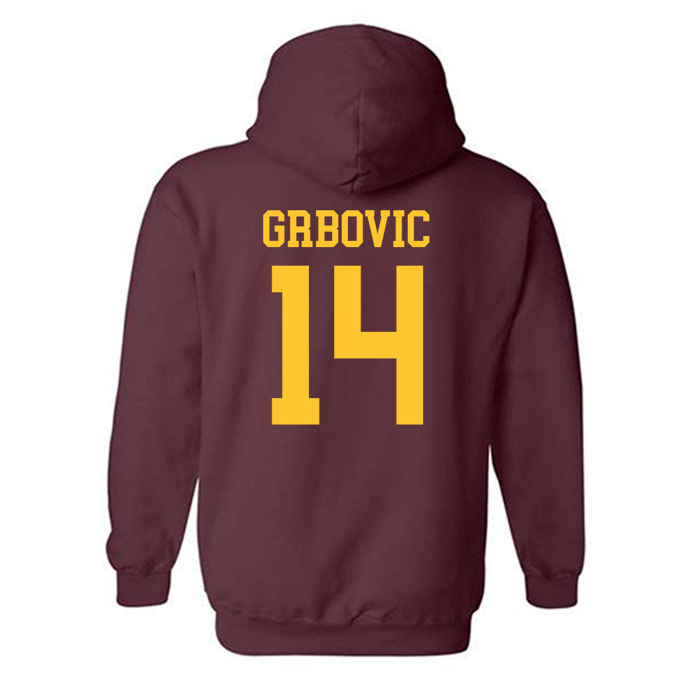 Arizona State - NCAA Men's Basketball : Andrija Grbovic - Classic Shersey Hooded Sweatshirt-1