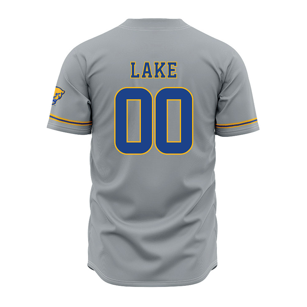 Pittsburgh - NCAA Baseball : Aaron Lake - Grey Jersey-1