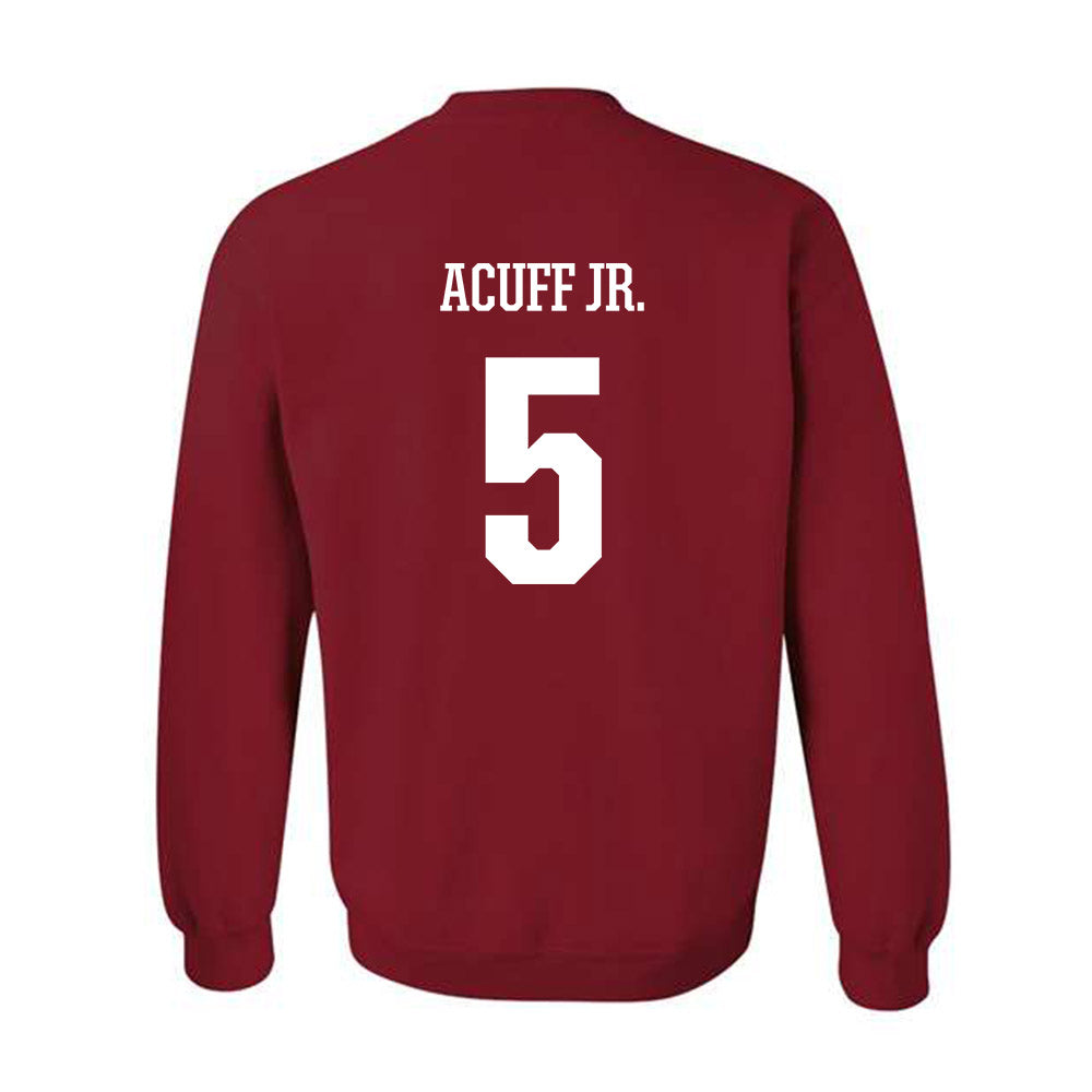Arkansas - NCAA Men's Basketball : Darius Acuff Jr. - Classic Shersey Crewneck Sweatshirt-1