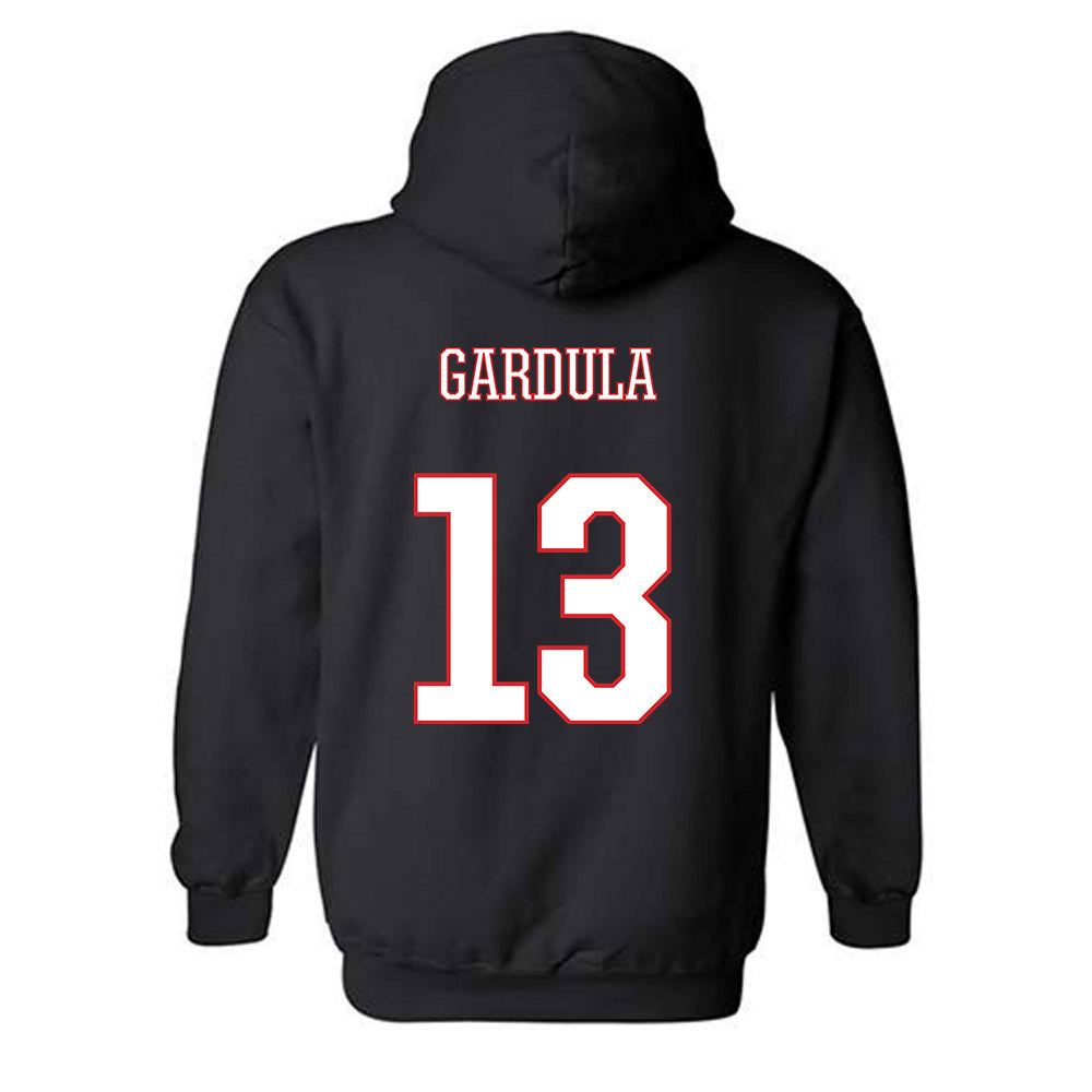 UConn - NCAA Men's Ice Hockey : Ethan Gardula - Classic Shersey Hooded Sweatshirt-1