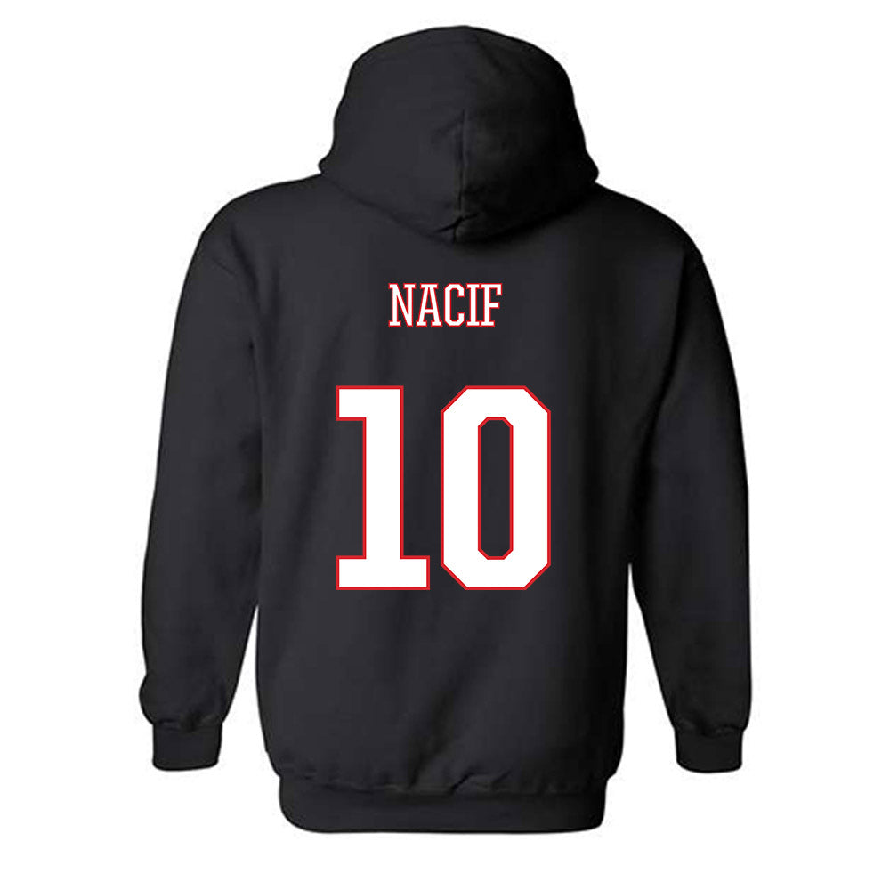 UConn - NCAA Men's Soccer : Rashid Nacif - Classic Shersey Hooded Sweatshirt-1