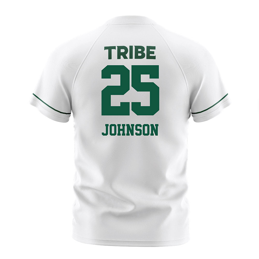 William & Mary - NCAA Women's Soccer : Claire Johnson - White Soccer Jersey-1