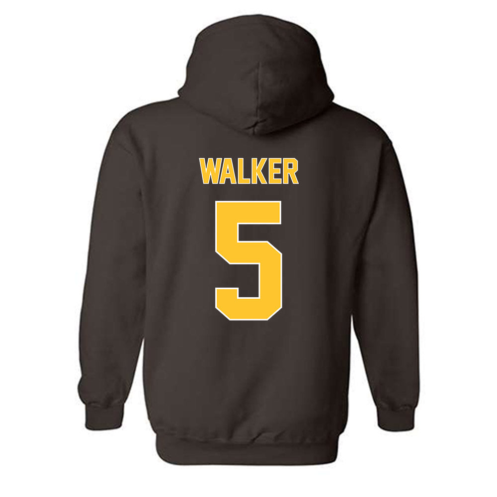 Wyoming - NCAA Men's Basketball : Leland Walker - Classic Shersey Hooded Sweatshirt-1