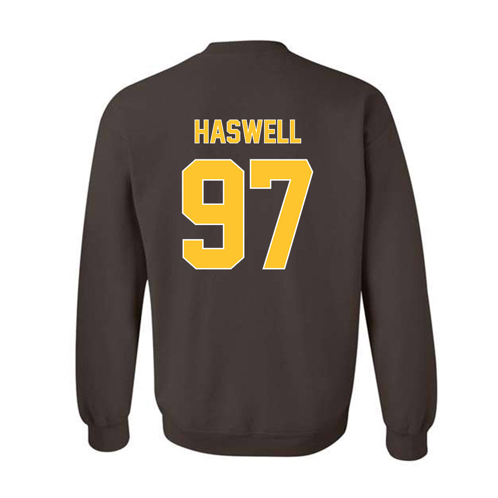 Wyoming - NCAA Football : Alexander Haswell - Classic Shersey Crewneck Sweatshirt-1