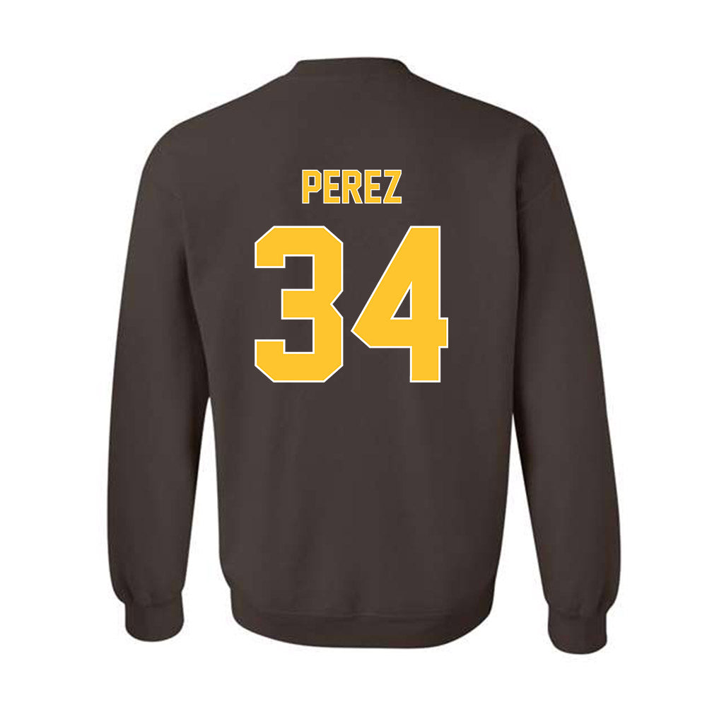 Wyoming - NCAA Football : Steven Perez - Classic Shersey Crewneck Sweatshirt-1