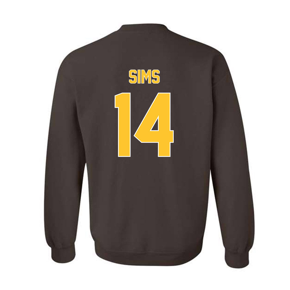 Wyoming - NCAA Football : Landon Sims - Classic Shersey Crewneck Sweatshirt-1