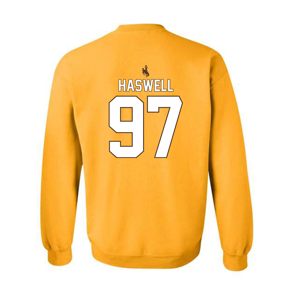 Wyoming - NCAA Football : Alexander Haswell - Crewneck Sweatshirt-1