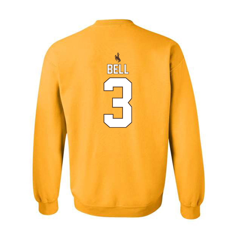 Wyoming - NCAA Football : Ian Bell - Crewneck Sweatshirt-1