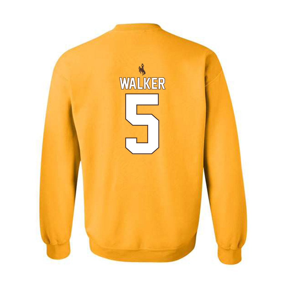 Wyoming - NCAA Men's Basketball : Leland Walker - Classic Shersey Crewneck Sweatshirt-1