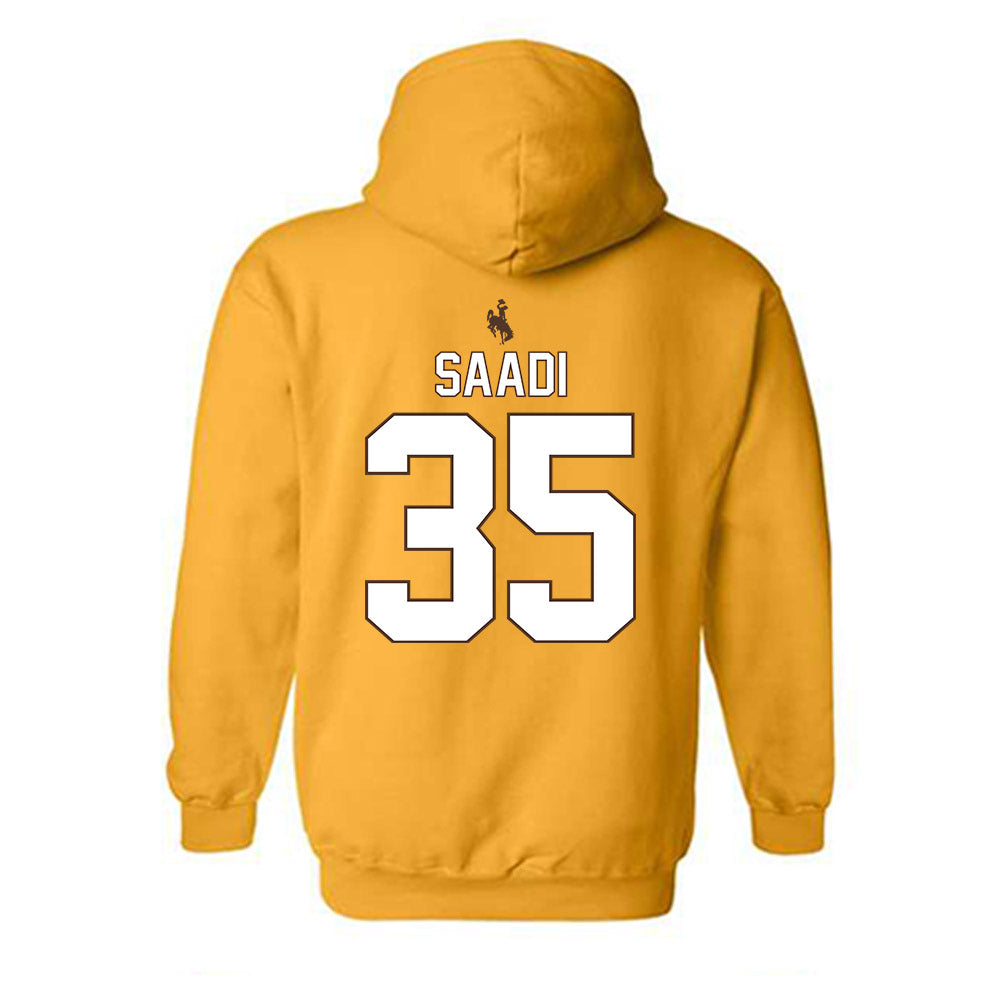 Wyoming - NCAA Men's Basketball : Simm-Marten Saadi - Classic Shersey Hooded Sweatshirt-1