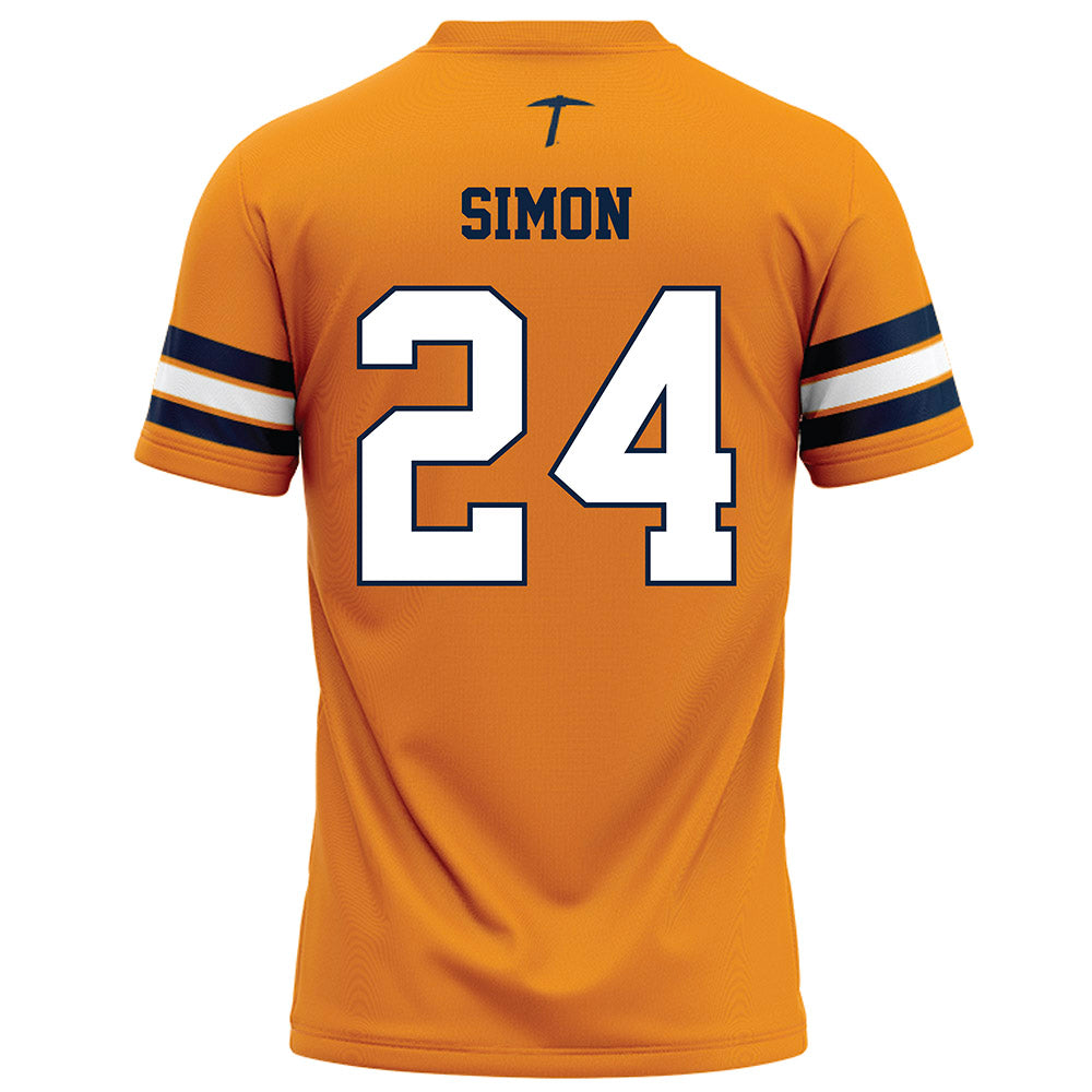 UTEP - NCAA Football : CJ Simon - Orange Football Jersey-1