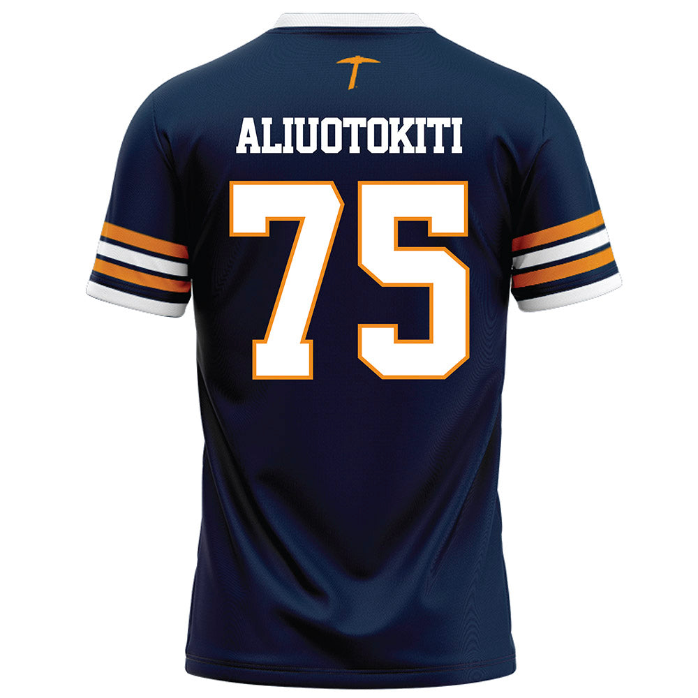 UTEP - NCAA Football : Omoruyi Aliu-Otokiti - Navy Football Jersey-1