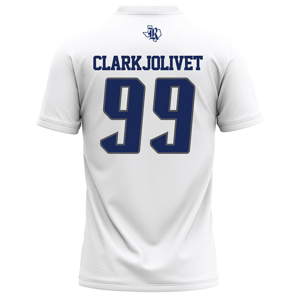 Rice - NCAA Football : Christopher Clark-Jolivet - White Football Jersey-1