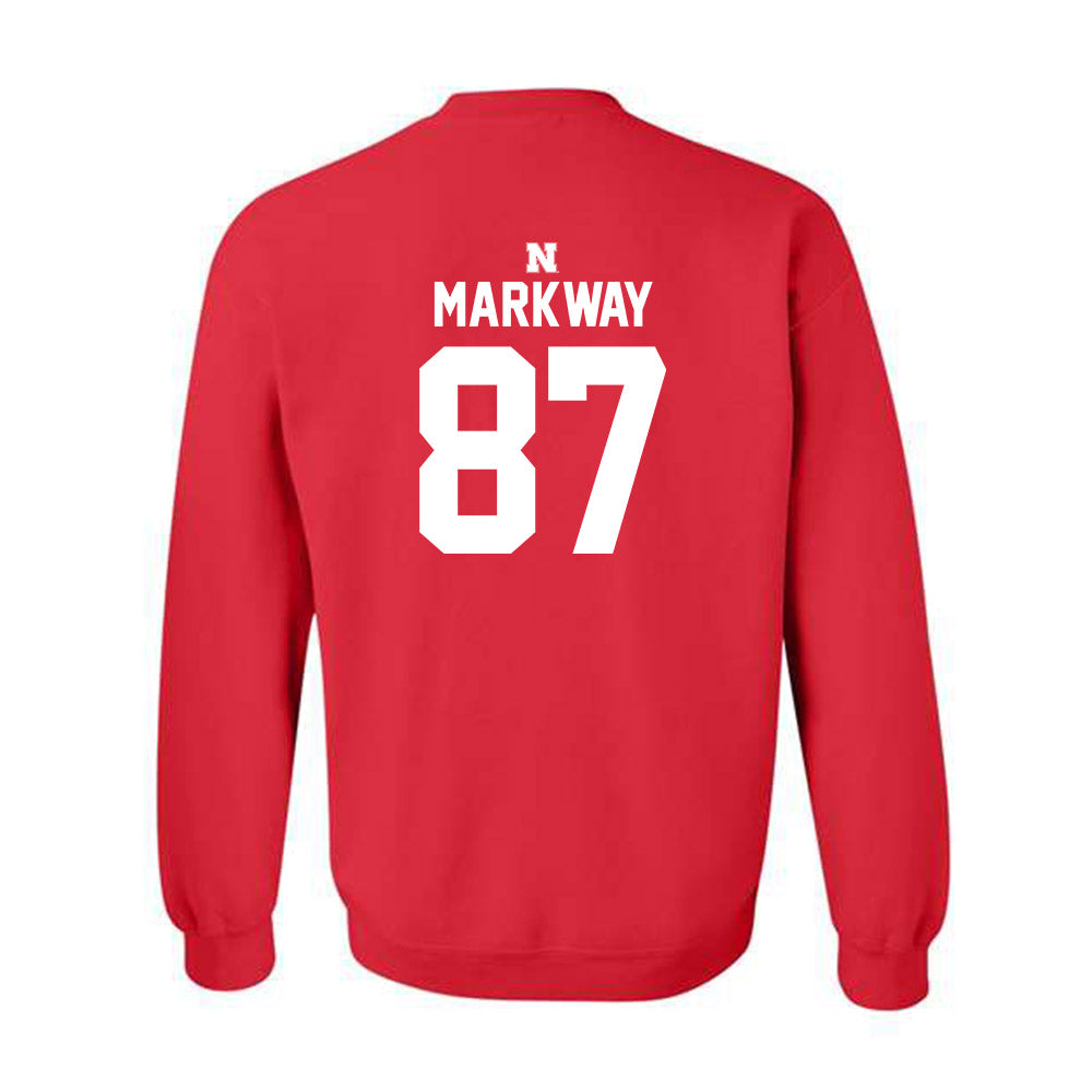 Nebraska - NCAA Football : Mac Markway - Classic Shersey Crewneck Sweatshirt-1