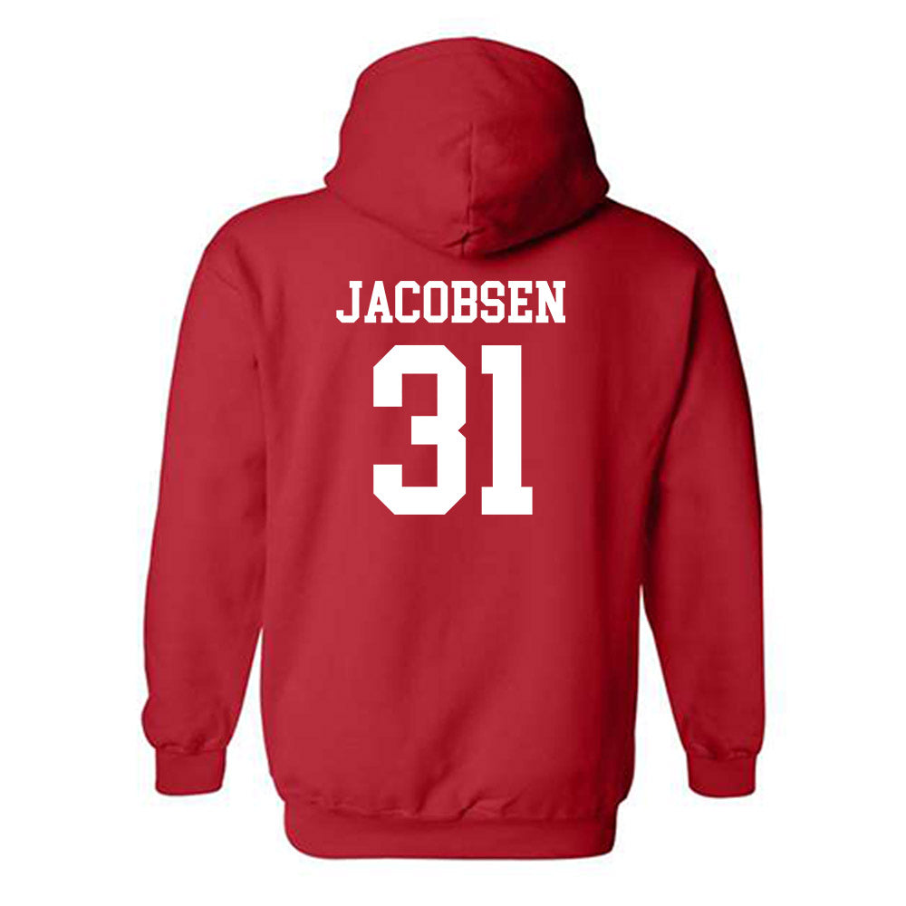 Nebraska - NCAA Men's Basketball : Cale Jacobsen - Classic Shersey Hooded Sweatshirt-1