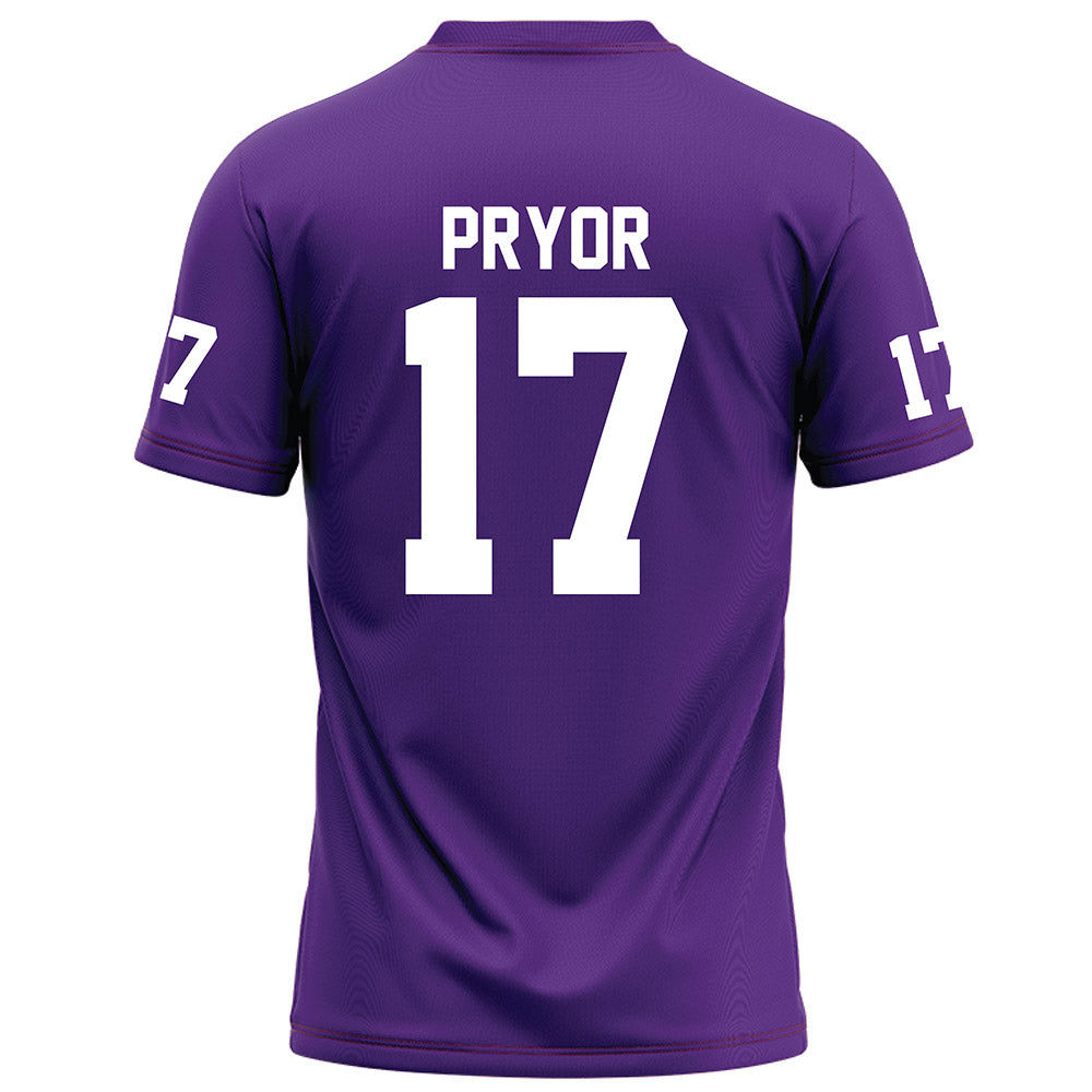 Furman - NCAA Football : Jackson Pryor - Purple Football Jersey-1