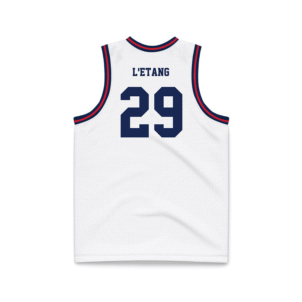 Dayton - NCAA Men's Basketball : Amael L'Etang - White Basketball Jersey-1