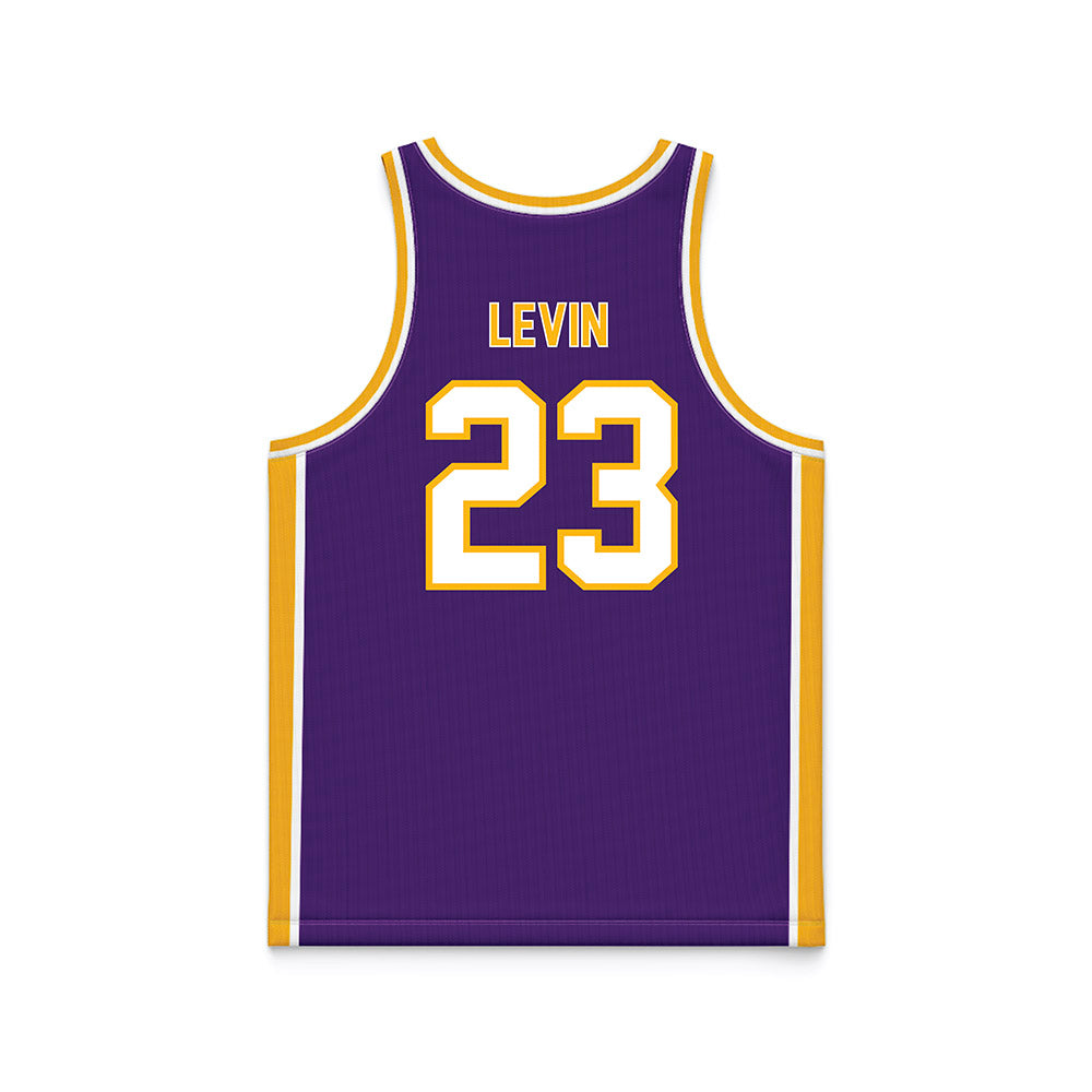 Northern Iowa - NCAA Women's Basketball : Callie Levin - Purple Basketball Jersey-1