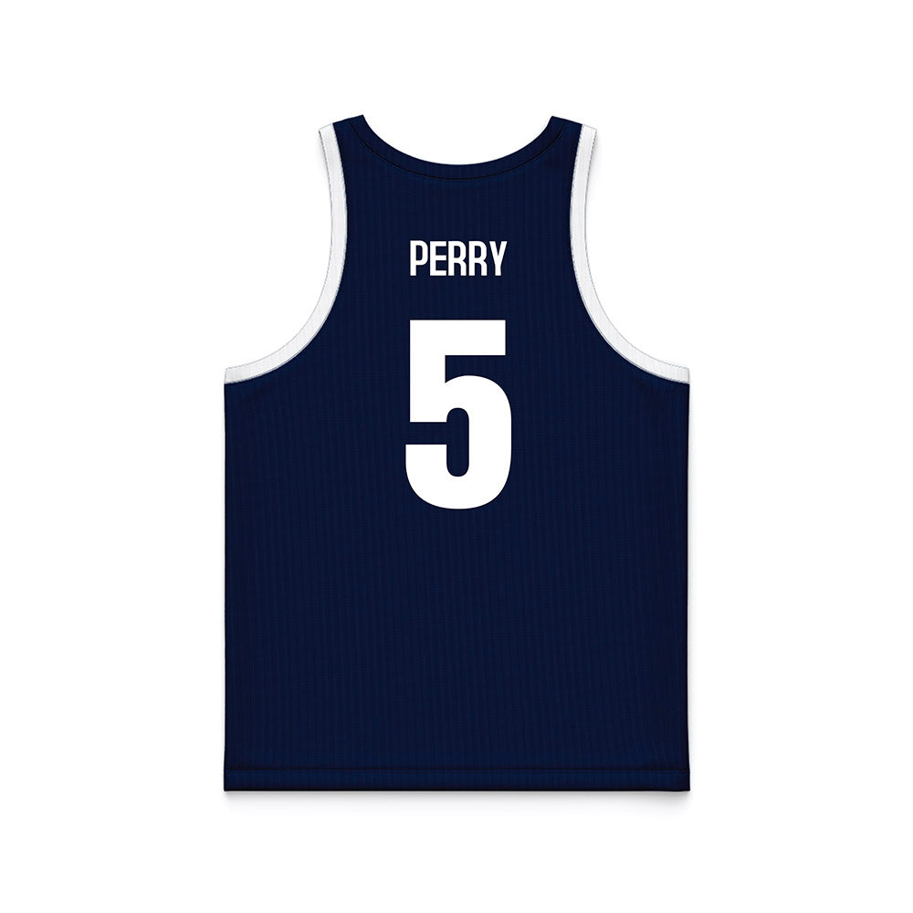 Monmouth - NCAA Men's Basketball : Dylan Perry - Blue Basketball Jersey-1