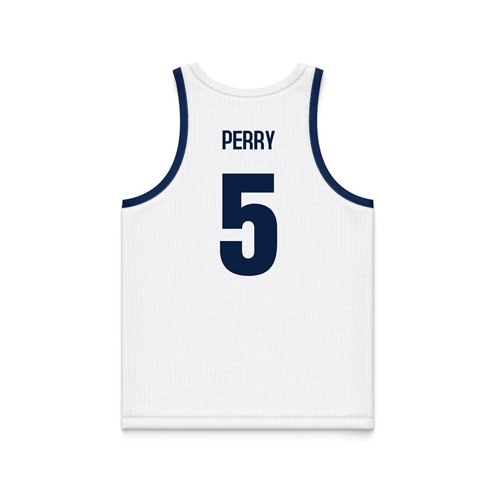 Monmouth - NCAA Men's Basketball : Dylan Perry - White Basketball Jersey-1