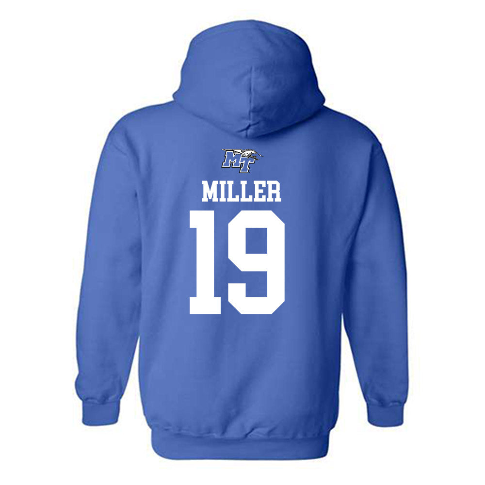 MTSU - NCAA Women's Soccer : Liza Miller - Replica Shersey Hooded Sweatshirt-1