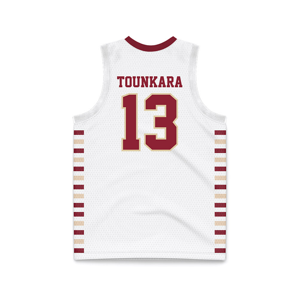 Boston College - NCAA Men's Basketball : Aly Tounkara - White Basketball Jersey-1