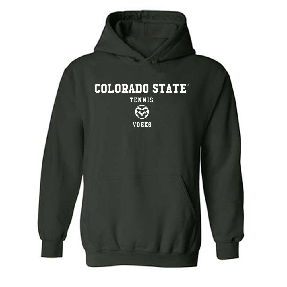 Colorado State - NCAA Women's Tennis : Logan Voeks - Hooded Sweatshirt-0