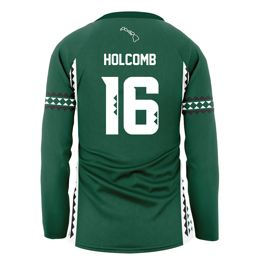 Hawaii - NCAA Women's Volleyball : Cameron Holcomb - Green Volleyball Jersey-1