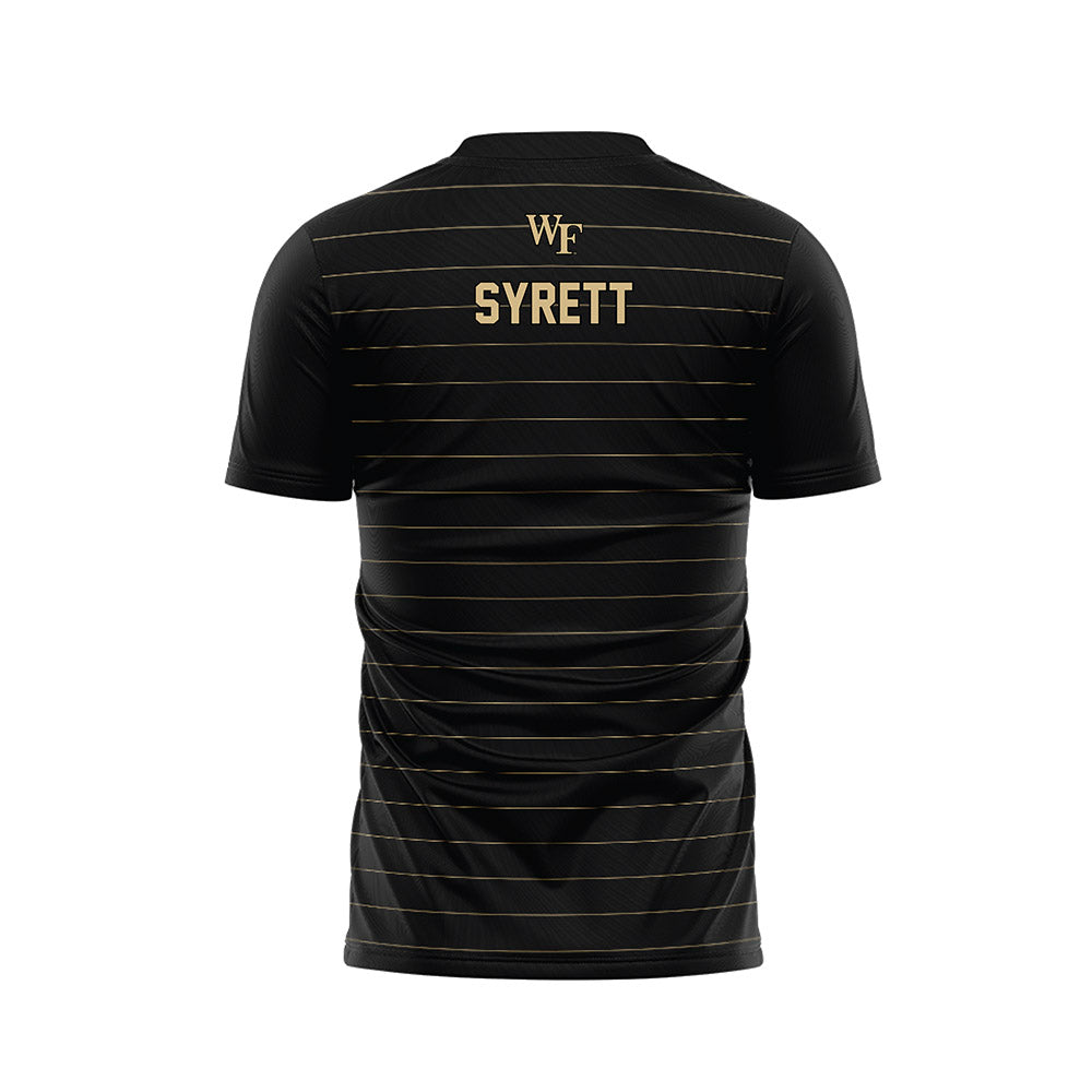 Wake Forest - NCAA Men's Soccer : Graham Syrett - Black Soccer Jersey-1