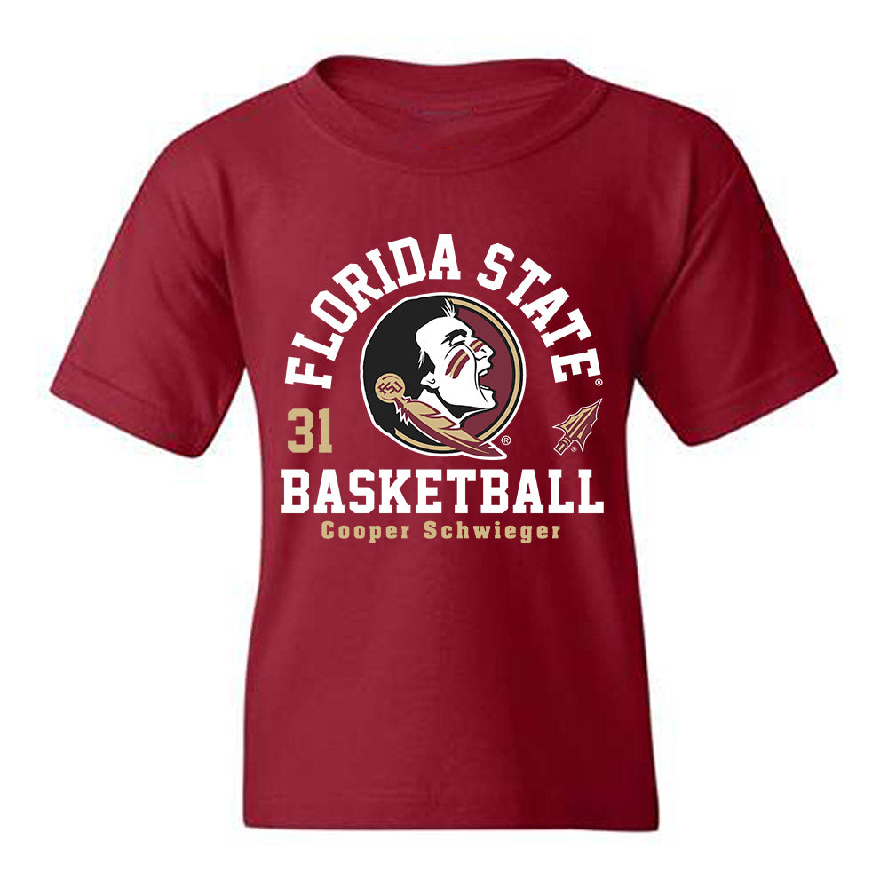 FSU - NCAA Men's Basketball : Cooper Schwieger - Fashion Shersey Youth T-Shirt-0