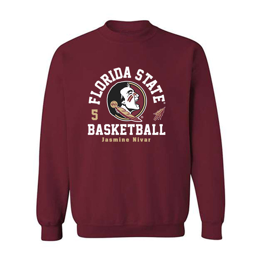 FSU - NCAA Women's Basketball : Jasmine Nivar - Fashion Shersey Crewneck Sweatshirt-0
