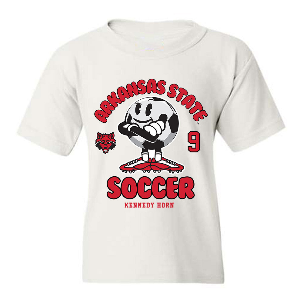 Arkansas State - NCAA Women's Soccer : Kennedy Horn - Youth T-Shirt