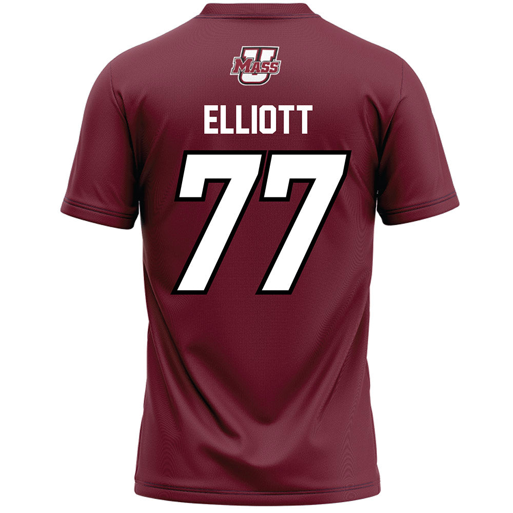 UMass - NCAA Men's Lacrosse : Jimmy Elliott - Maroon Lacrosse Jersey -1