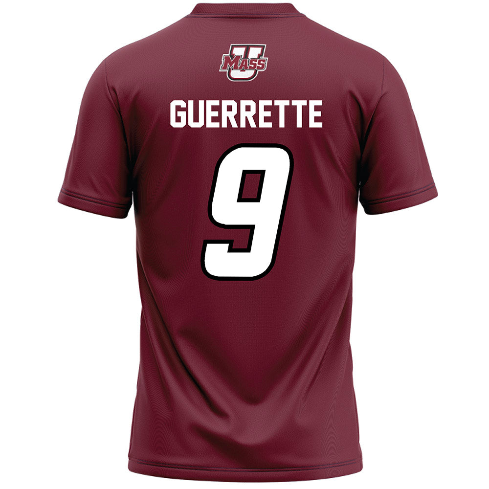 UMass - NCAA Men's Lacrosse : Joe Guerrette - Maroon Lacrosse Jersey -1