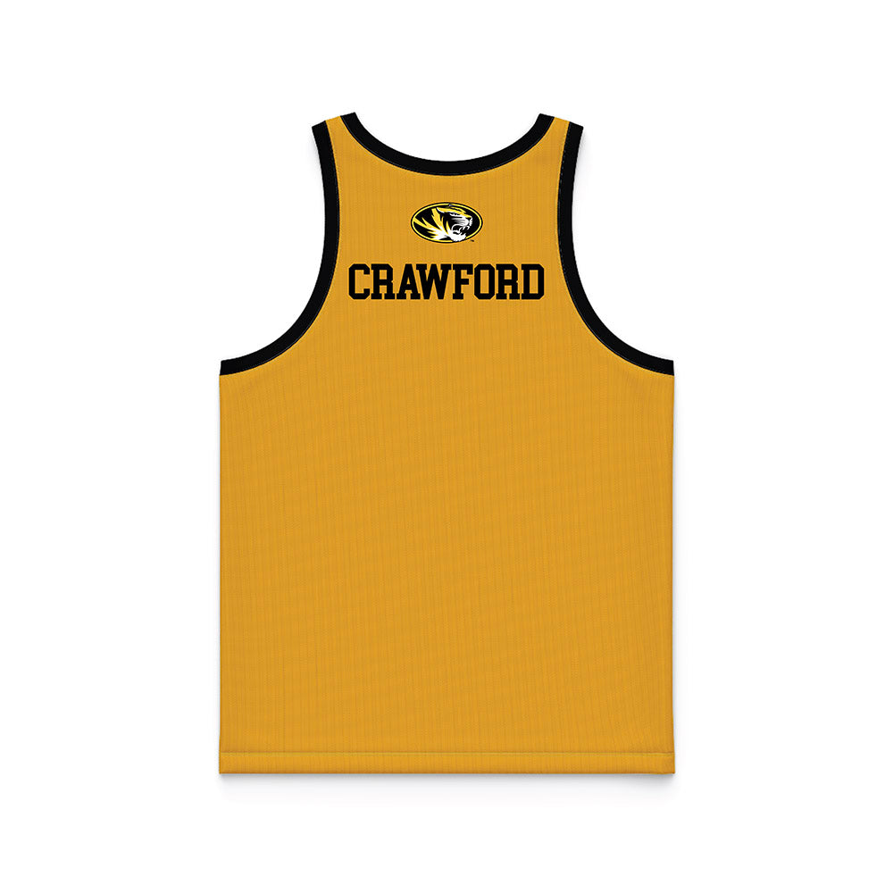 Missouri - NCAA Men's Basketball : Jordan Crawford - Gold Basketball Jersey-1