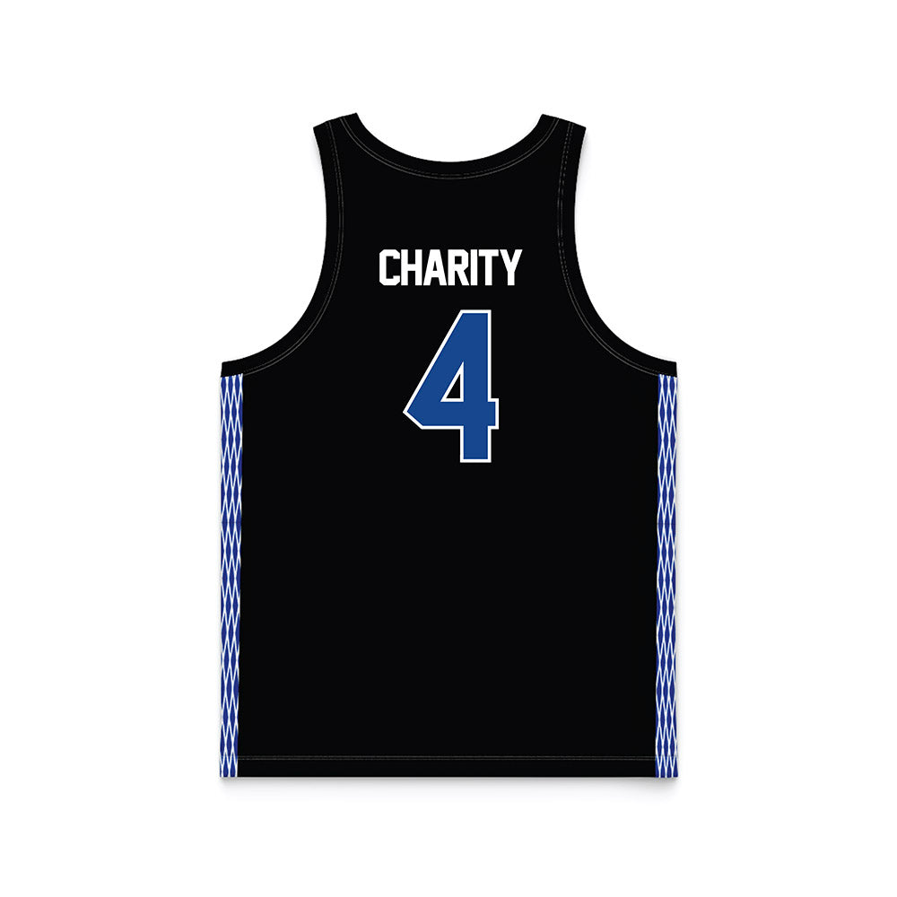 Grand Valley - NCAA Men's Basketball : Jalen Charity - Black Basketball Jersey-1