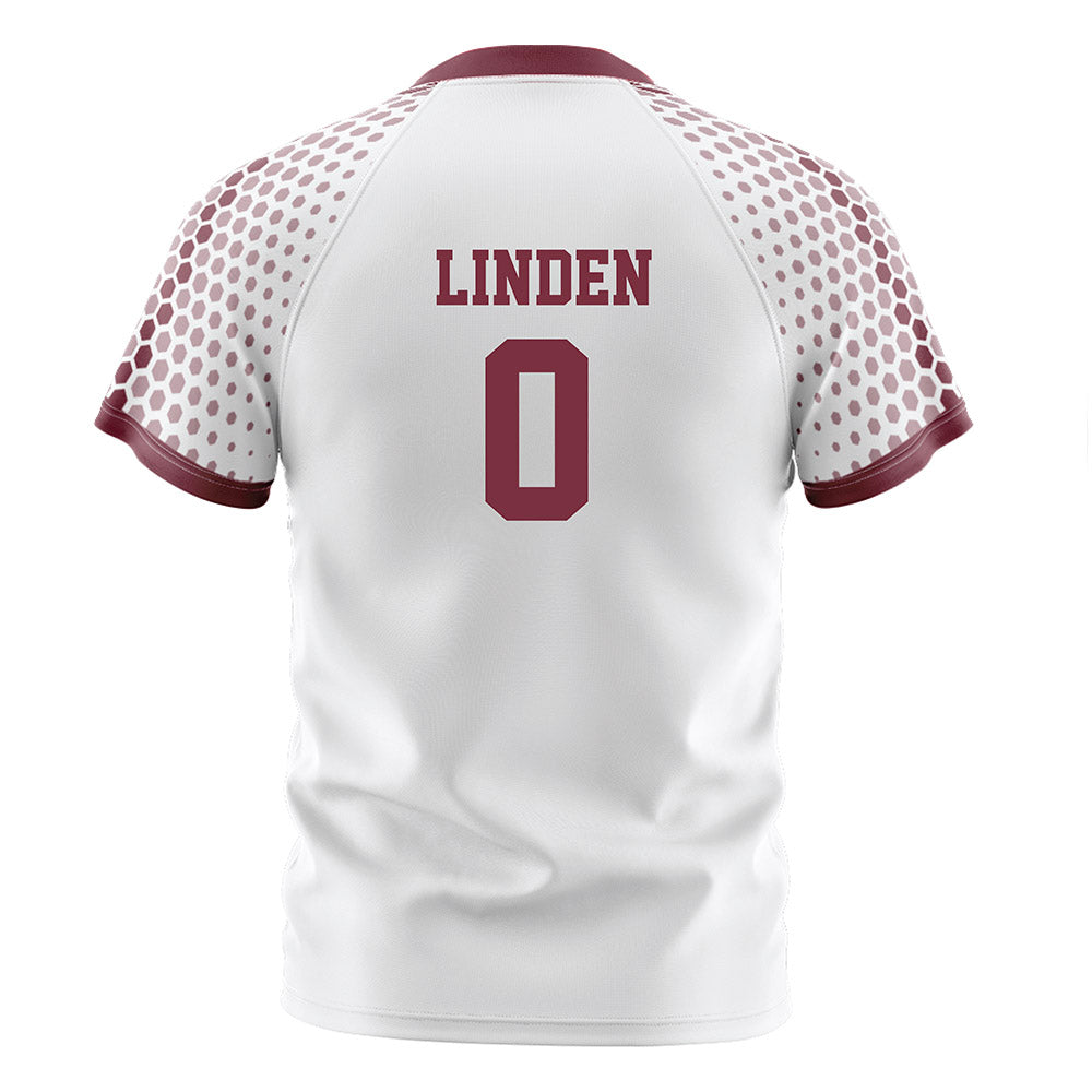 UMass - NCAA Men's Soccer : Dean Linden - White Soccer Jersey-1