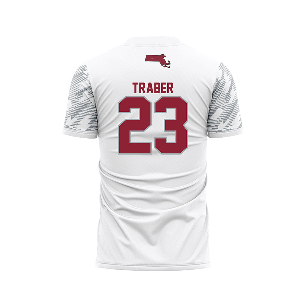 UMass - NCAA Women's Soccer : Aline Traber - White Soccer Jersey-1