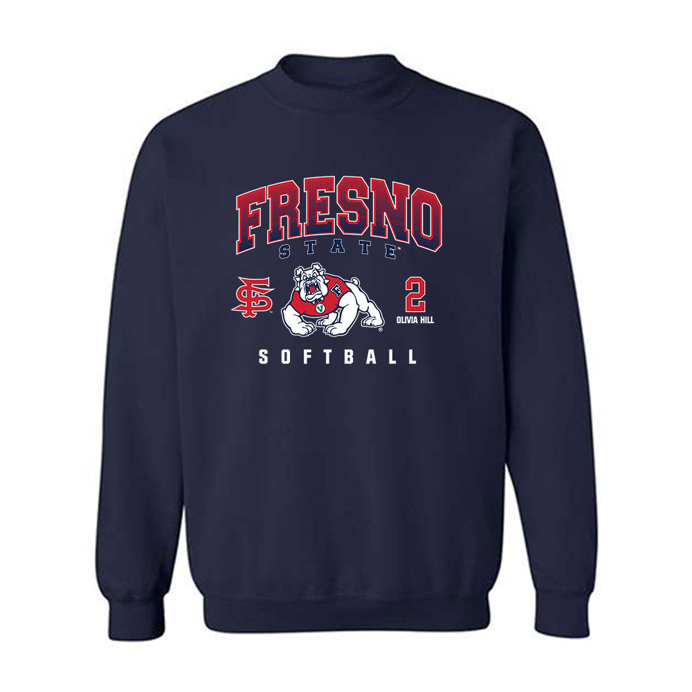 Fresno State - NCAA Softball : Olivia Hill - Classic Fashion Shersey Crewneck Sweatshirt-0