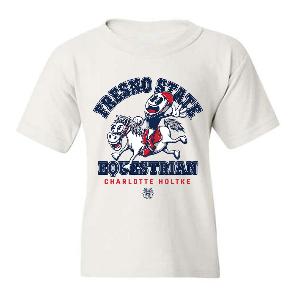 Fresno State - NCAA Equestrian : Charlotte Holtke - Fashion Shersey Youth T-Shirt-0