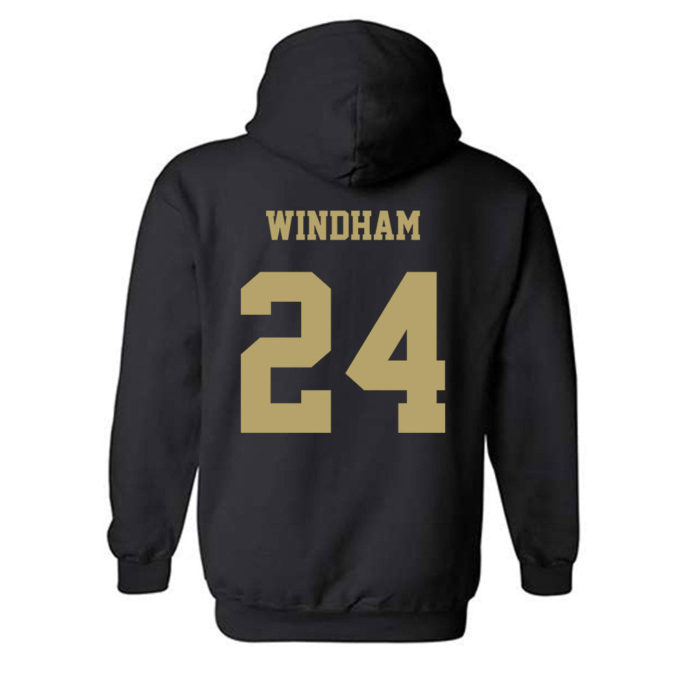 JMU - NCAA Men's Basketball : KJ Windham - Fashion Shersey Hooded Sweatshirt-1