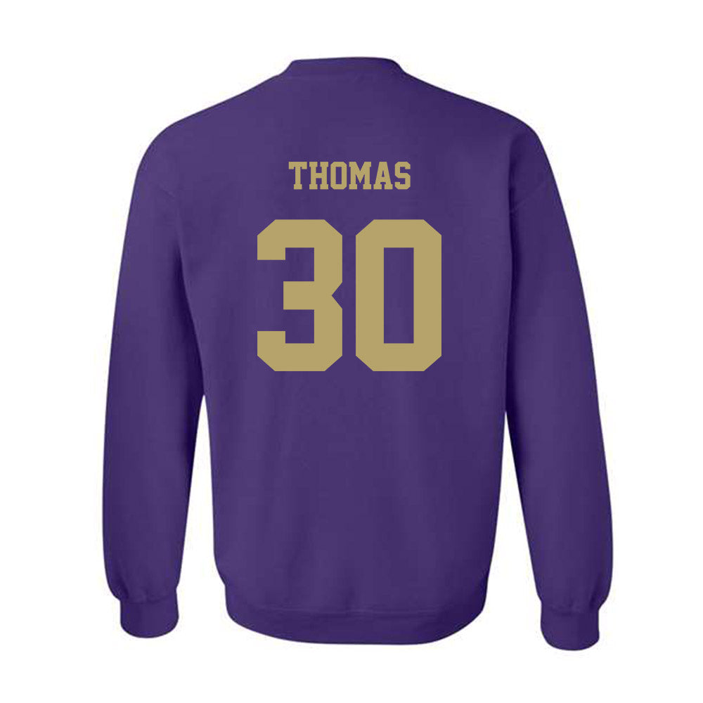 JMU - NCAA Football : Dkwan Thomas - Fashion Shersey Crewneck Sweatshirt-1