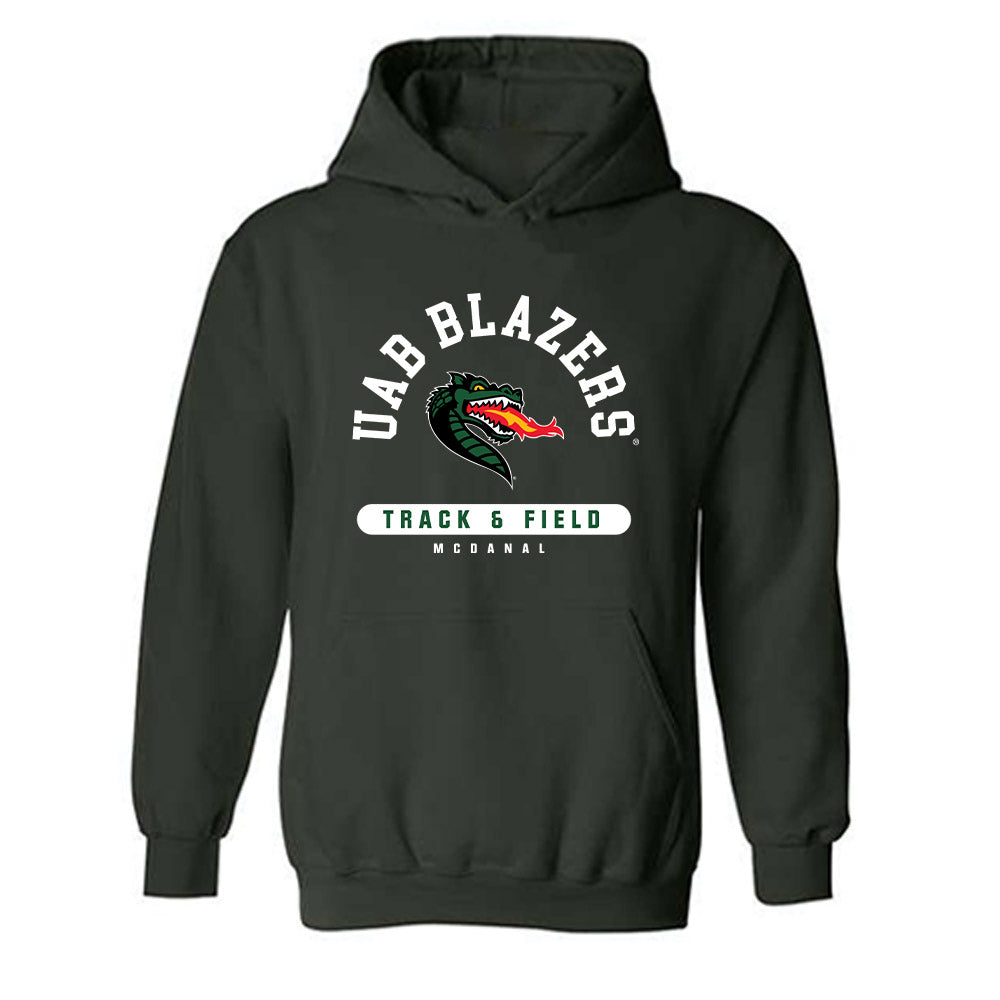 UAB - NCAA Women's Track & Field : Mya McDanal - Classic Fashion Shersey Hooded Sweatshirt-0